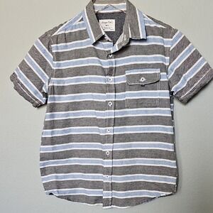 Sovereign Code Striped Collared Button Down Short Sleeve Tee Medium 8/10 Boys